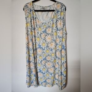 Daisy Print Sleeveless Dress